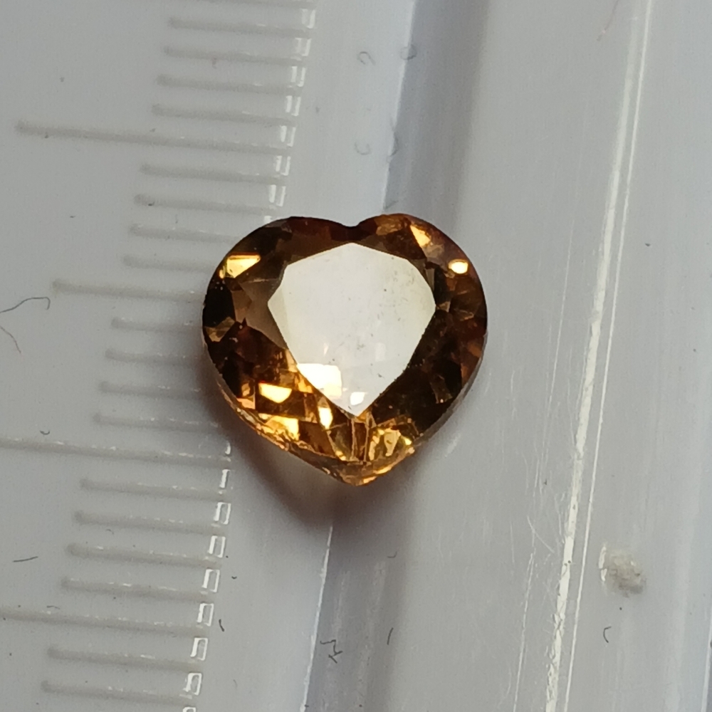 Heart-Shaped Smoky Quartz Gemstone 8mm